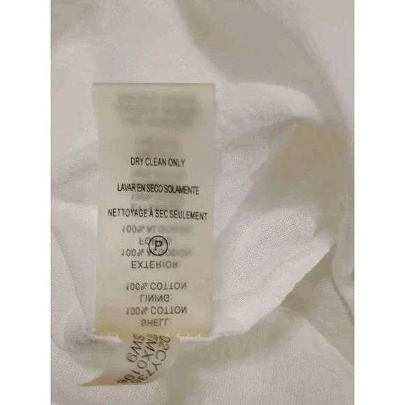 Karl Lagerfeld Paris Womens L White Cotton Embroidered Eiffel Tower Mini Dress - Picture 8 of 12